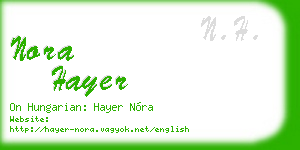 nora hayer business card