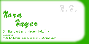 nora hayer business card